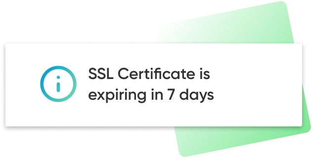 Warning about SSL certificate expiring in 7 days